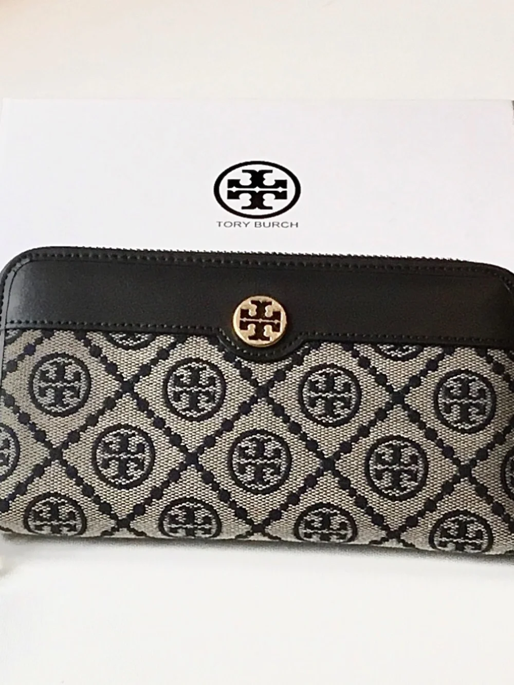 TORY BURCH MONOGRAM SIGNATURE LONG WALLET